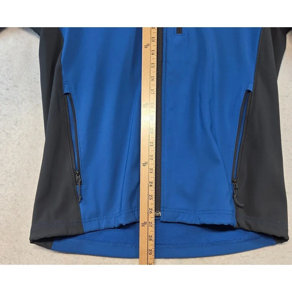 The North Face Apex Soft Shell Jacket Blue Black Men's Medium Full Zip